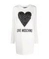 Moschino Logo-print Sweatshirt Dress In White