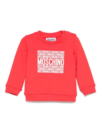 Moschino Babies' Logo-print Sweatshirt In Red