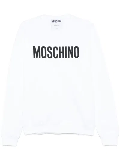 Moschino Logo-print Sweatshirt In White