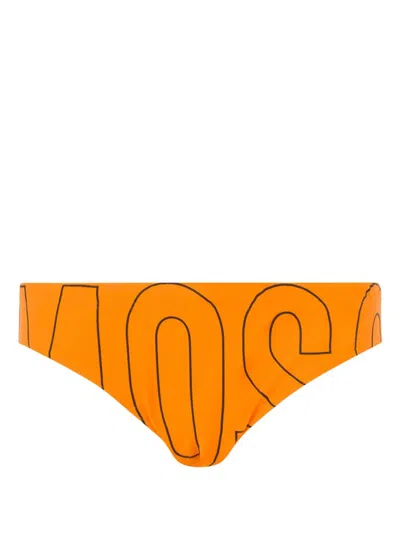 MOSCHINO LOGO-PRINT SWIM BRIEFS