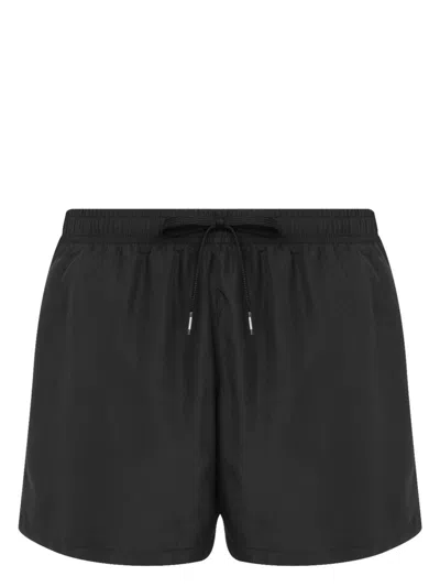 Moschino Logo-print Swim Shorts In Black