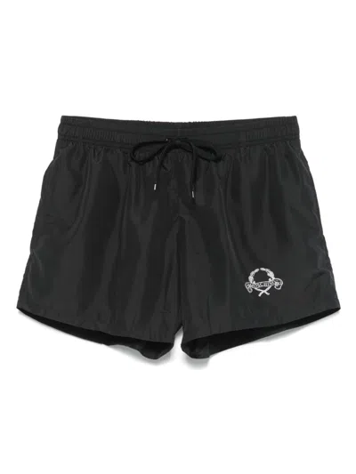 Moschino Logo-print Swim Shorts In Black
