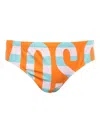 Moschino Logo-print Swim Trunks In Orange
