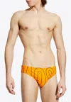 Moschino Swim Briefs In Orange