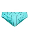 Moschino Logo Print Swimming Briefs In Blue
