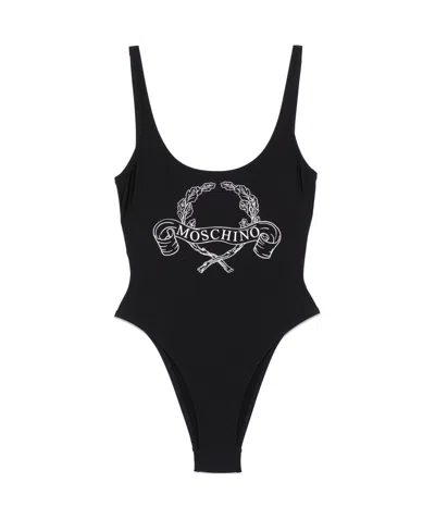MOSCHINO LOGO-PRINT SWIMSUIT