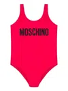 Moschino Logo-print Swimsuit In Red