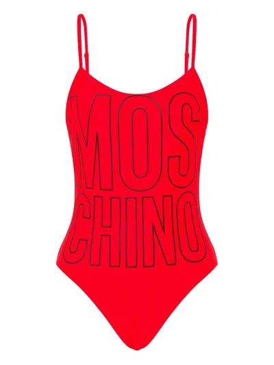 MOSCHINO LOGO-PRINT SWIMSUIT