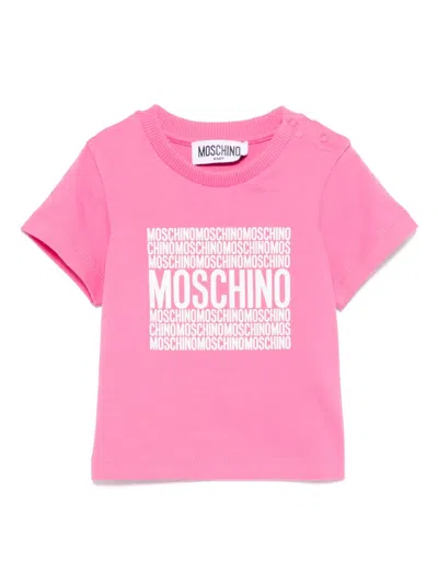 Moschino Logo-print T-shirt In ピンク