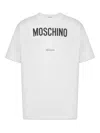 Moschino Cotton T-shirt With Contrasting Logo Detail In White