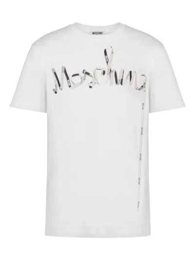 Moschino Printed Organic Cotton Jersey T-shirt In White