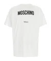 Moschino Cotton T-shirt With Contrasting Logo Detail In White
