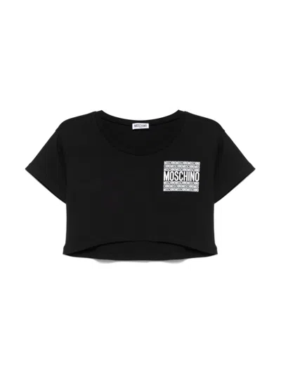 Moschino Kids' Logo-print T-shirt In Black