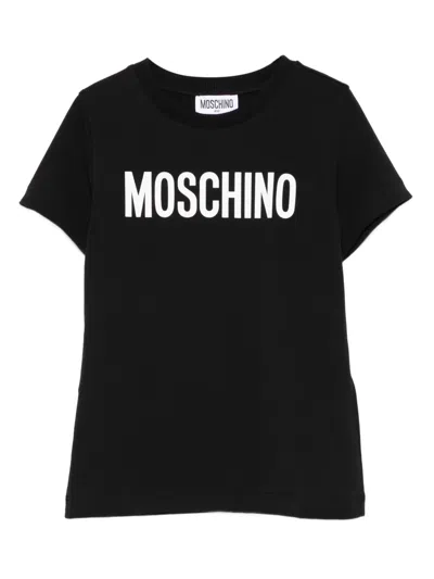 Moschino Kids' Logo-print T-shirt In Black