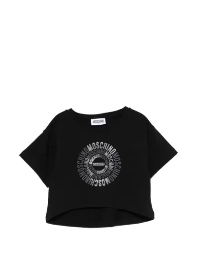 Moschino Kids' Logo-print T-shirt In Black