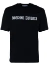 Moschino T-shirt With Embroidered Lettering In Black