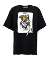 Moschino Black Printed T-shirt In Black