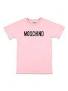 Moschino Kids' Logo Print T-shirt In Pink