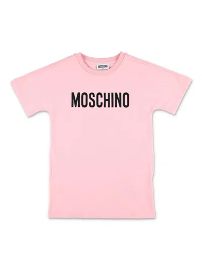 Moschino Kids' Logo Print T-shirt In Pink