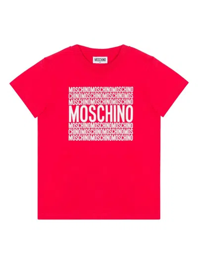 Moschino Kids' Logo-print T-shirt In Red