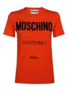 Moschino Item O-neck Short-sleeved T-shirt In Red