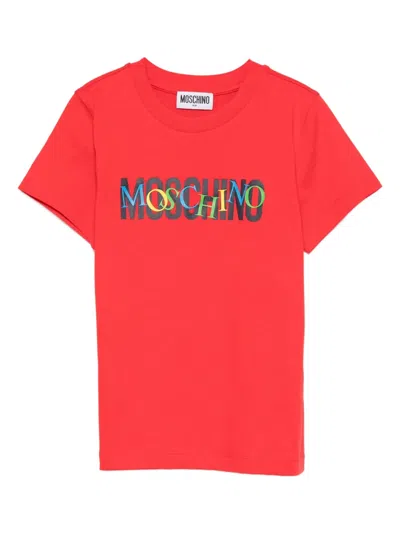 Moschino Kids' Logo-print T-shirt In Red