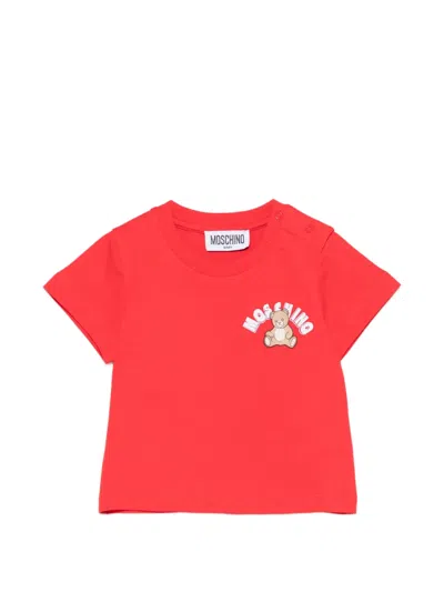 Moschino Babies' Logo-print T-shirt In Red