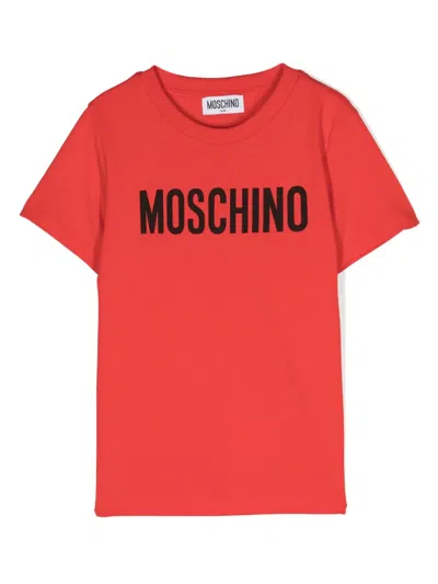 Moschino Kids' Logo-print T-shirt In Red