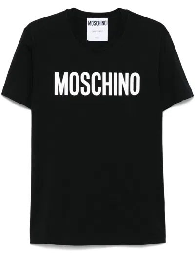 Moschino Logo-print T-shirt In Black