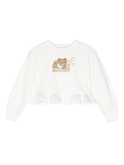 Moschino Kids' Hdf05wlda1610063 In Weiss