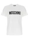 Moschino Cotton T-shirt With Logo Print In White