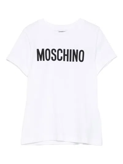 Moschino Kids' Logo-print T-shirt In White