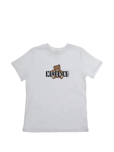 Moschino Kids' Logo-print T-shirt In White