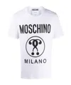 Moschino Cotton T-shirt With Double Question Mark Logo In White