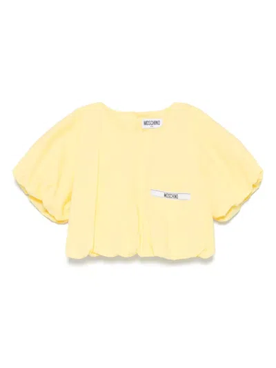 Moschino Kids' Logo-print T-shirt In Yellow