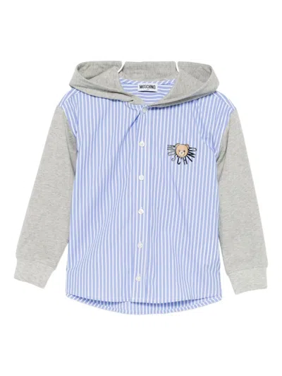 Moschino Kids' Logo-print Top In Blue