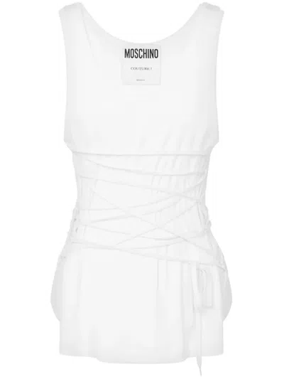 Moschino Logo-print Top In White
