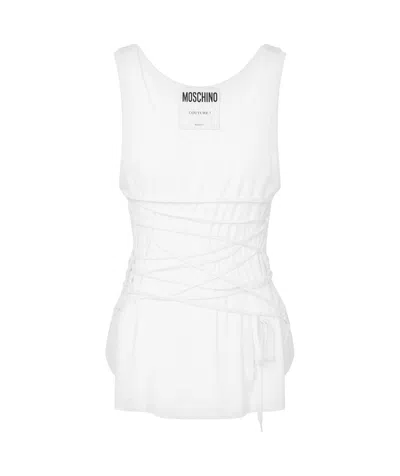 MOSCHINO LOGO-PRINT TOP