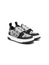 Moschino Logo-print Touch-strap Sneakers In Black