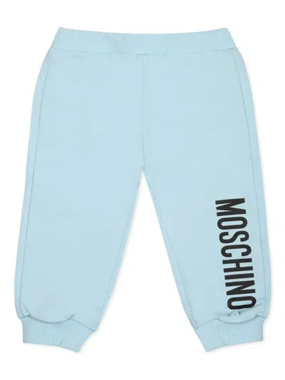 Moschino Babies' Logo-print Track Pants In Blue