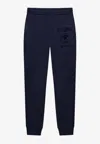 Moschino Logo Print Track Pants In Navy