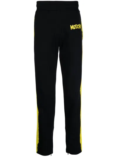 Moschino Logo-print Track Pants In Schwarz
