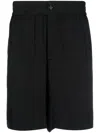 Moschino Black All-over Logo Print Shorts In Black