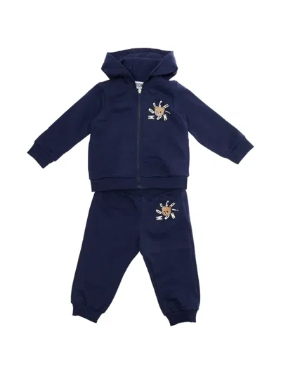 Moschino Kids' Logo-print Tracksuit Set In Black