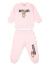 Moschino Logo-print Tracksuit Set In Pink