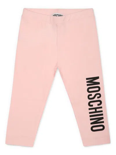Moschino Babies' Logo-print Trousers In Pink