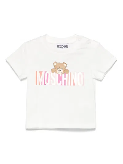 Moschino Babies' Logo-print T.shirt In White