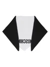 Moschino Logo-print Two-tone Scarf In Schwarz