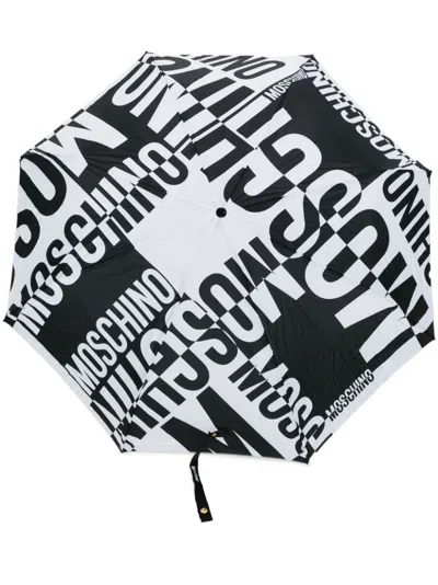 Moschino Logo-print Umbrella In Black