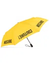 Moschino Logo-print Umbrella In Yellow